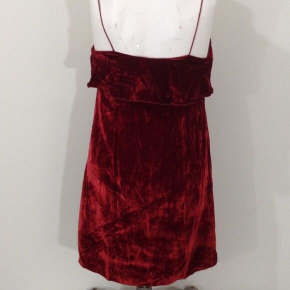 Alice + Olivia Velvet Slip Mini Dress Spaghetti Strap Mini Dress Size XS - Picture 2 of 7